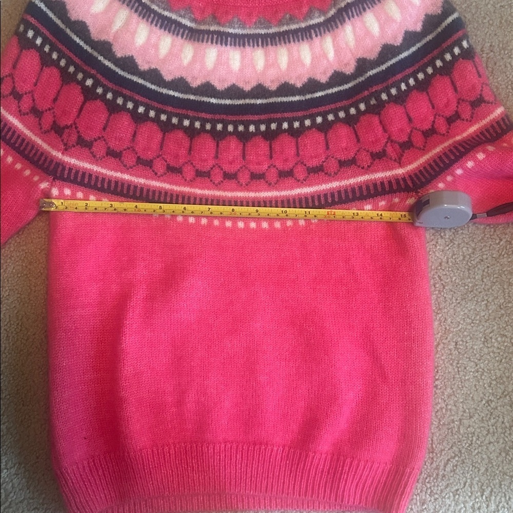 GAP Vibrant Pink and Black Crew Neck Sweater - Picture 5 of 6